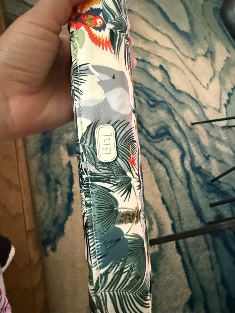 NWT LUG Tropical Parrot & Palm print pill organizer